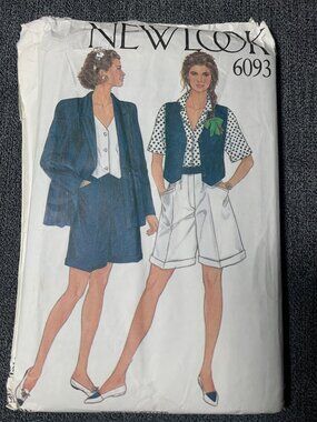 New Look Misses Shorts Jacket Vest Sewing Pattern Size 8 10 12 14 16 18 4159 - u